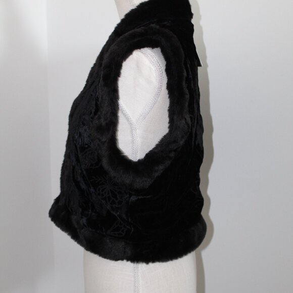 NWT Johnny Was 3J Workshop Biya JWLA Rachella Vest Bethanie Faux Fur Velvet M - Picture 6 of 8